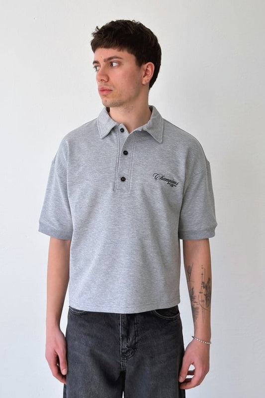 POLO CROP BR GREY 20-216